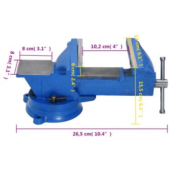 Schraubstock Blau 125 mm Gusseisen