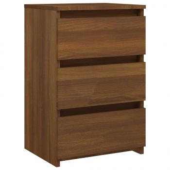 Nachttisch Braun Eichen-Optik 40x35x62,5 cm Holzwerkstoff