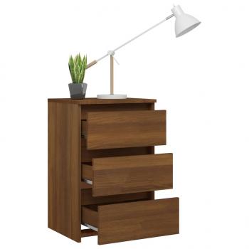 Nachttisch Braun Eichen-Optik 40x35x62,5 cm Holzwerkstoff