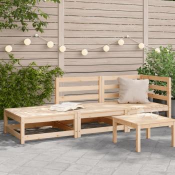 ARDEBO.de - Gartensofa mit Fußhocker 2-Sitzer Massivholz Kiefer