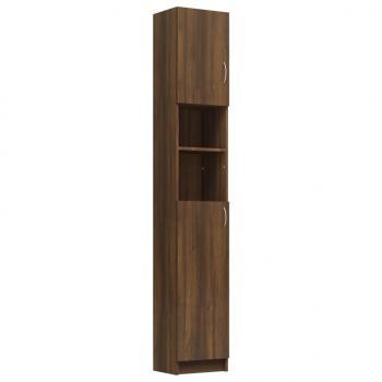 Badezimmerschrank Braun Eiche 32x25,5x190 cm Holzwerkstoff