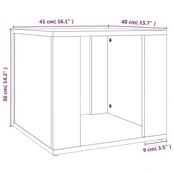 Nachttisch Betongrau 41x40x36 cm Holzwerkstoff