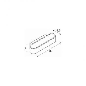 SLV ASSO 300 Wandleuchte, LED, 2000K-3000K Dim to Warm, weiß (1000634)