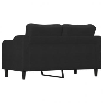 2-Sitzer-Sofa Schwarz 140 cm Stoff