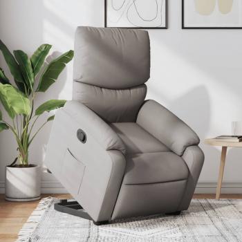 ARDEBO.de - Relaxsessel mit Aufstehhilfe Taupe Stoff