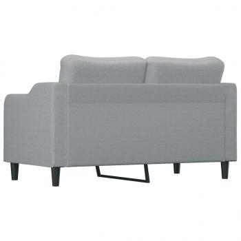 2-Sitzer-Sofa Hellgrau 140 cm Stoff