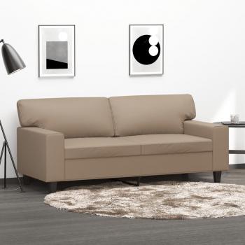 ARDEBO.de - 2-Sitzer-Sofa Cappuccino-Braun 140 cm Kunstleder