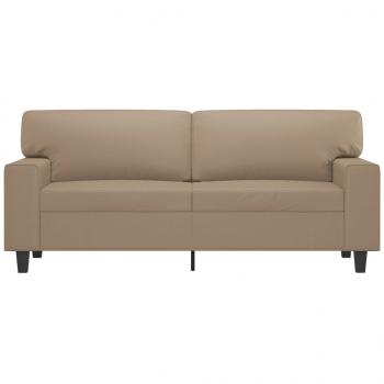 2-Sitzer-Sofa Cappuccino-Braun 140 cm Kunstleder