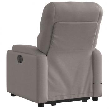 Massagesessel mit Aufstehhilfe Taupe Stoff