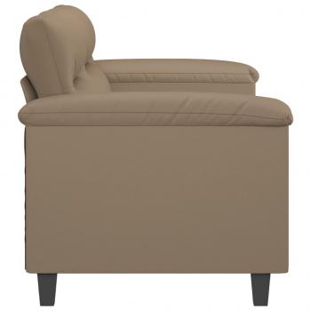 2-Sitzer-Sofa Cappuccino-Braun 140 cm Kunstleder