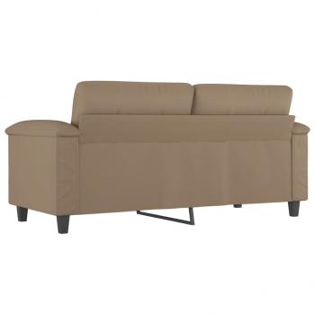 2-Sitzer-Sofa Cappuccino-Braun 140 cm Kunstleder