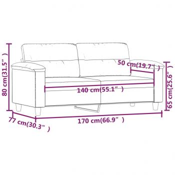 2-Sitzer-Sofa Cappuccino-Braun 140 cm Kunstleder