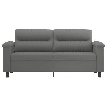 2-Sitzer-Sofa Dunkelgrau 140 cm Mikrofasergewebe