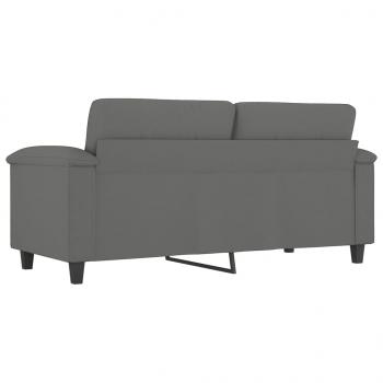 2-Sitzer-Sofa Dunkelgrau 140 cm Mikrofasergewebe