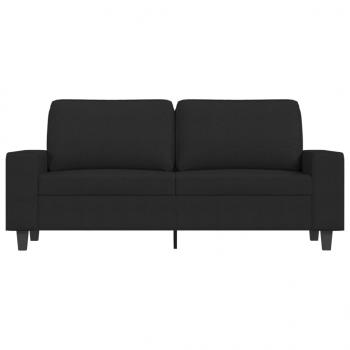 2-Sitzer-Sofa Schwarz 140 cm Stoff