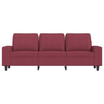 3-Sitzer-Sofa Weinrot 180 cm Stoff