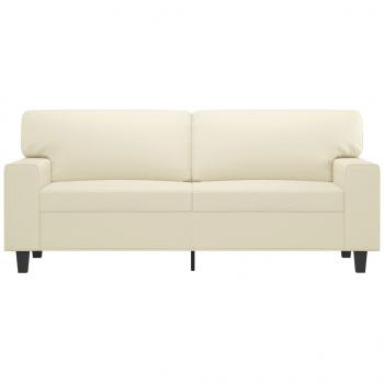 2-Sitzer-Sofa Creme 140 cm Kunstleder