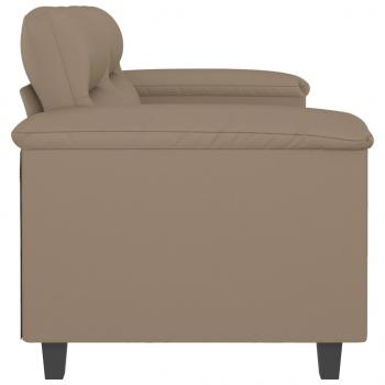 2-Sitzer-Sofa Cappuccino-Braun 120 cm Kunstleder