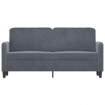 2-Sitzer-Sofa Dunkelgrau 140 cm Samt