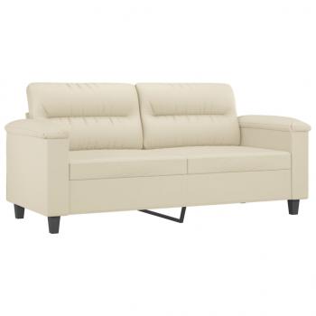 2-Sitzer-Sofa Creme 140 cm Kunstleder