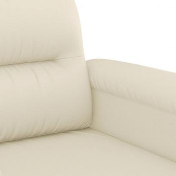 2-Sitzer-Sofa Creme 140 cm Kunstleder