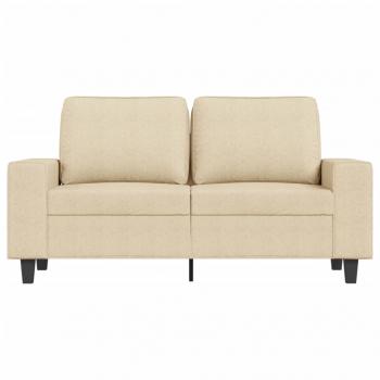 2-Sitzer-Sofa Creme 120 cm Stoff