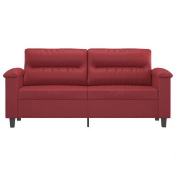 2-Sitzer-Sofa Weinrot 140 cm Kunstleder