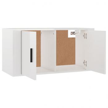 TV-Wandschrank Hochglanz-Weiß 80x34,5x40 cm