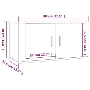 TV-Wandschrank Weiß 80x34,5x40 cm