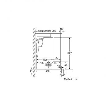 Neff D49ED52X1 N50 EEK: A Flachschirmhaube, 90cm breit, Ab-/Umluft, Intensivstufe, silbermetallic