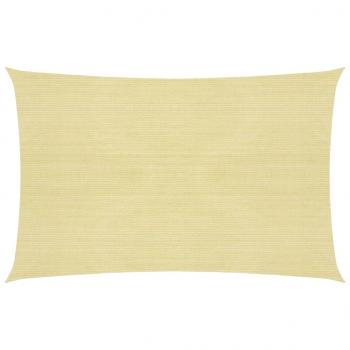 ARDEBO.de - Sonnensegel 160 g/m² Beige 2,5x4 m HDPE