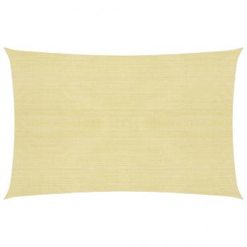 ARDEBO.de - Sonnensegel 160 g/m² Beige 3x4 m HDPE