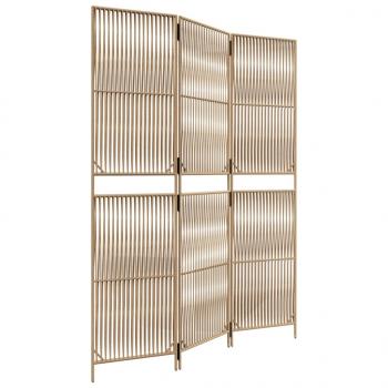 Paravent 3-tlg. Beige Poly Rattan