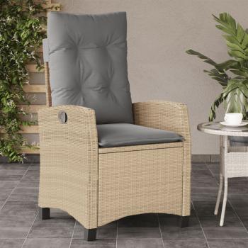 Gartensessel Kissen 2Stk. Verstellbar Beigemischung Poly Rattan