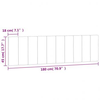 Kopfteil-Kissen Dunkelgrün 180 cm Samt