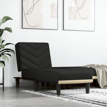 ARDEBO.de - Chaiselongue Schwarz Stoff