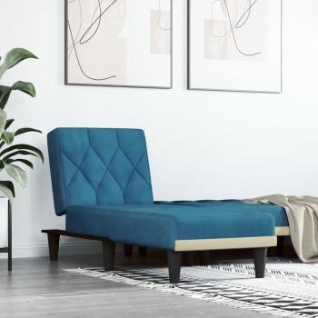 ARDEBO.de - Chaiselongue Blau Samt