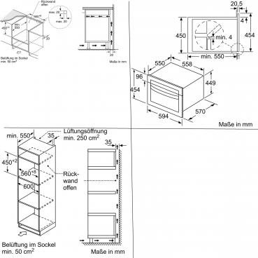 Bosch CMA583MS0 Einbau-Mikrowelle, 900 W, 44l, 5 Leistungsstufen, AutoPilot