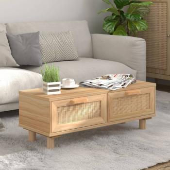 ARDEBO.de - Couchtisch Braun 80x40x30 cm Holzwerkstoff & Massivholz Kiefer