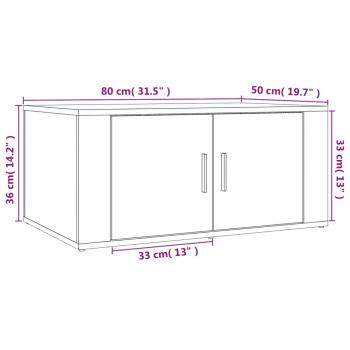 Couchtisch Grau Sonoma 80x50x36 cm Holzwerkstoff