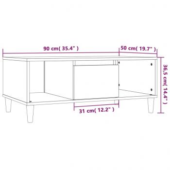 Couchtisch Betongrau 90x50x36,5 cm Holzwerkstoff