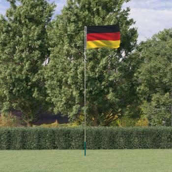 ARDEBO.de - Flagge Deutschlands mit Mast 5,55 m Aluminium