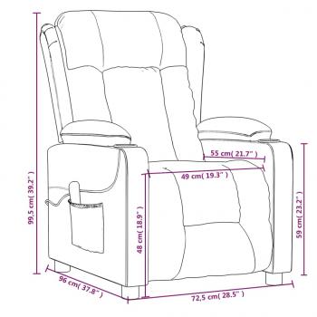 Relaxsessel Elektrisch Schwarz Stoff