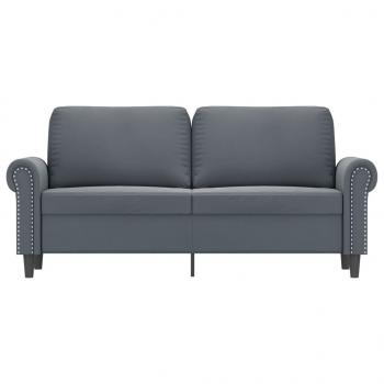 2-Sitzer-Sofa Dunkelgrau 140 cm Samt