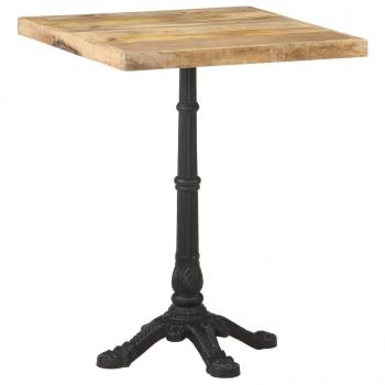 ARDEBO.de - Bistrotisch 60x60x77 cm Raues Mangoholz 