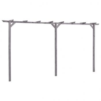 ARDEBO.de - Garten-Pergola Grau 400x40x205 cm Imprägniertes Kiefernholz