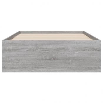 Bettgestell mit Schubladen Grau Sonoma 75x190 cm Holzwerkstoff