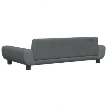 Hundebett Dunkelgrau 100x54x33 cm Samt