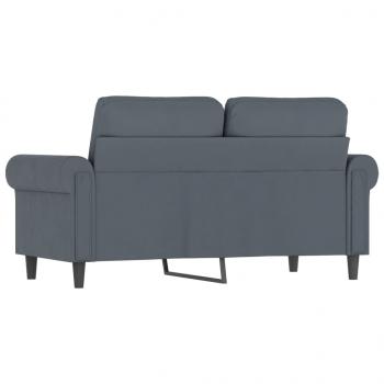 2-Sitzer-Sofa Dunkelgrau 120 cm Samt