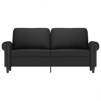 2-Sitzer-Sofa Schwarz 140 cm Samt